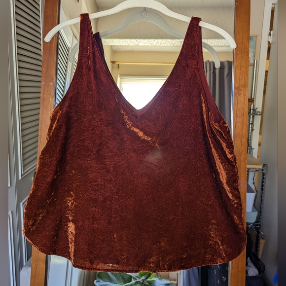 Velvet Tank Burnt Orange LOFT medium petite - Picture 7 of 10